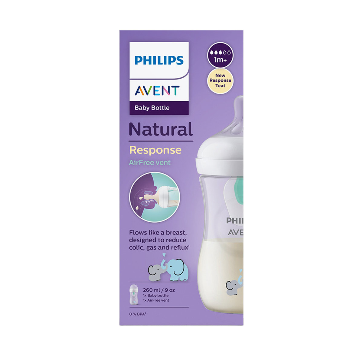 Avent - ავენტი ბოთლი 1+ თვიდან 260მლ 0406