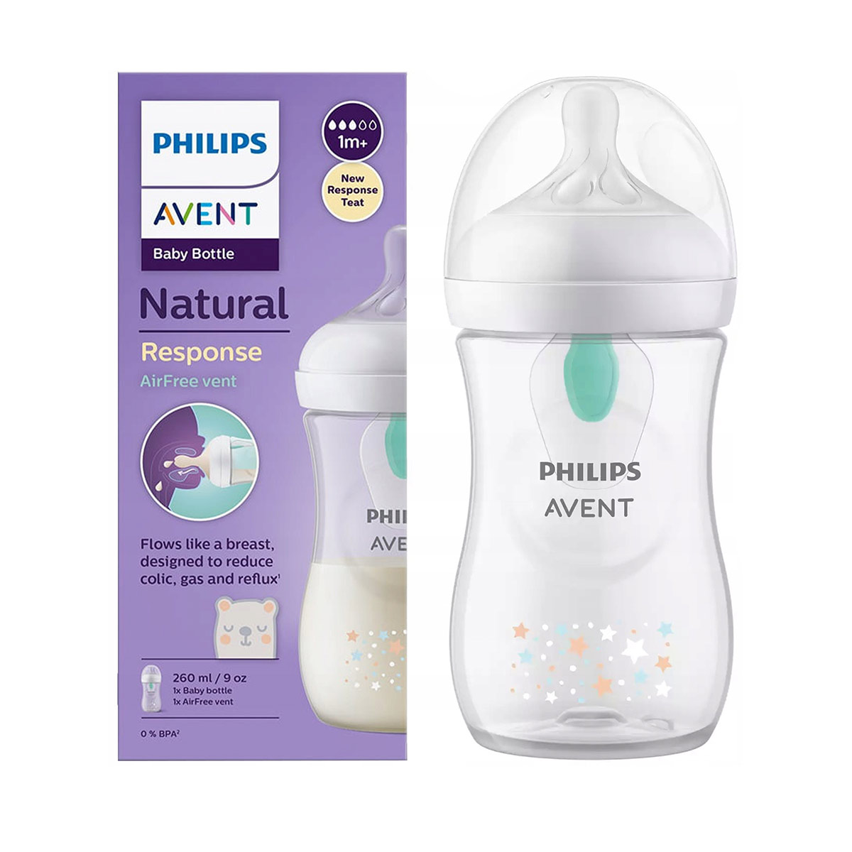Avent - ავენტი ბოთლი 1+ თვიდან 260მლ 0420 2