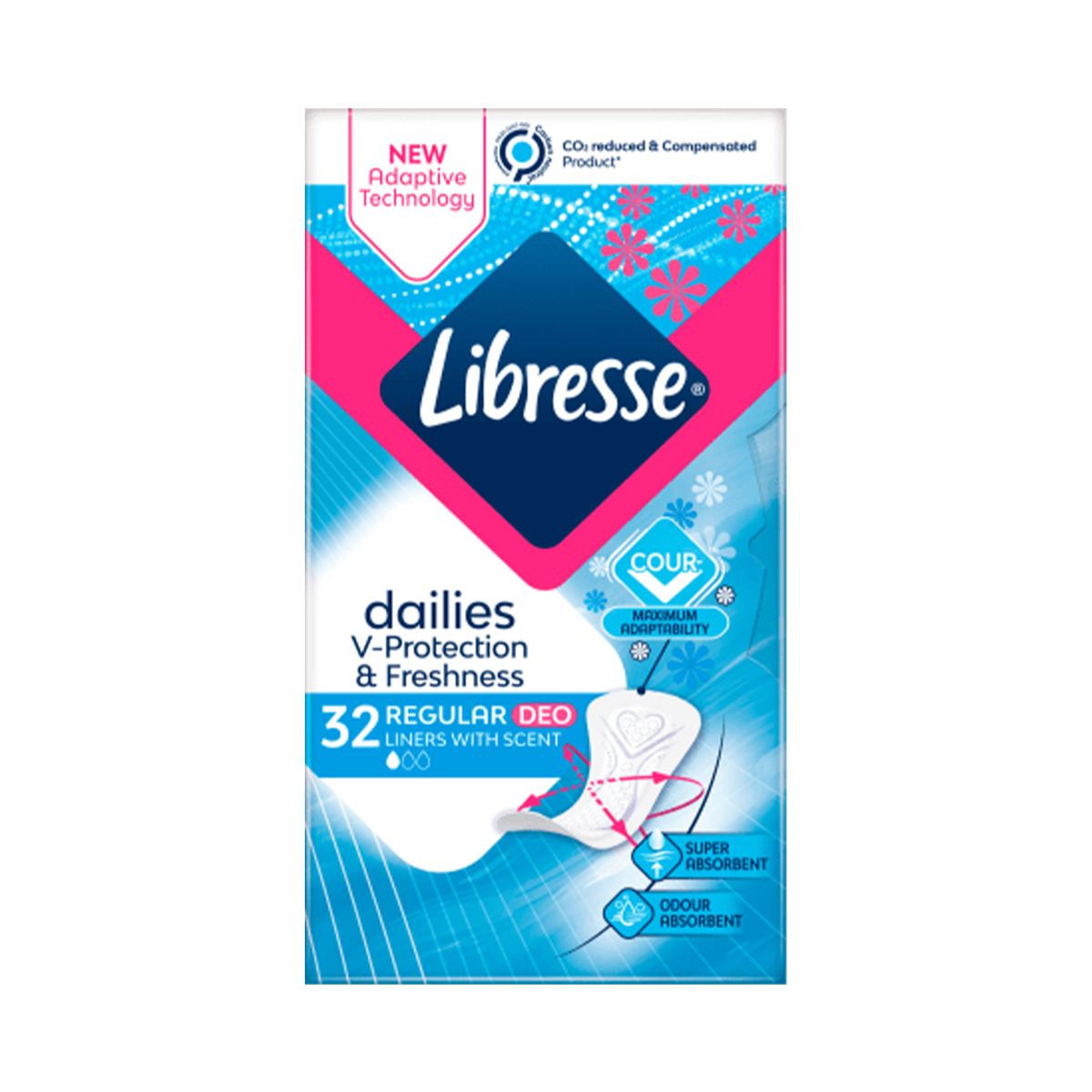 Libresse - ლიბრესი ყოველდღიური საფენი არომატული 32 ცალი 0713