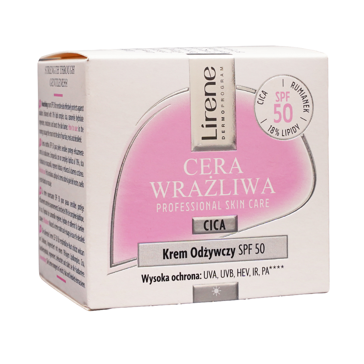 სახის კრემი სენსიტიური კანისთვის SPF50 8115 ლირენე - Lirene