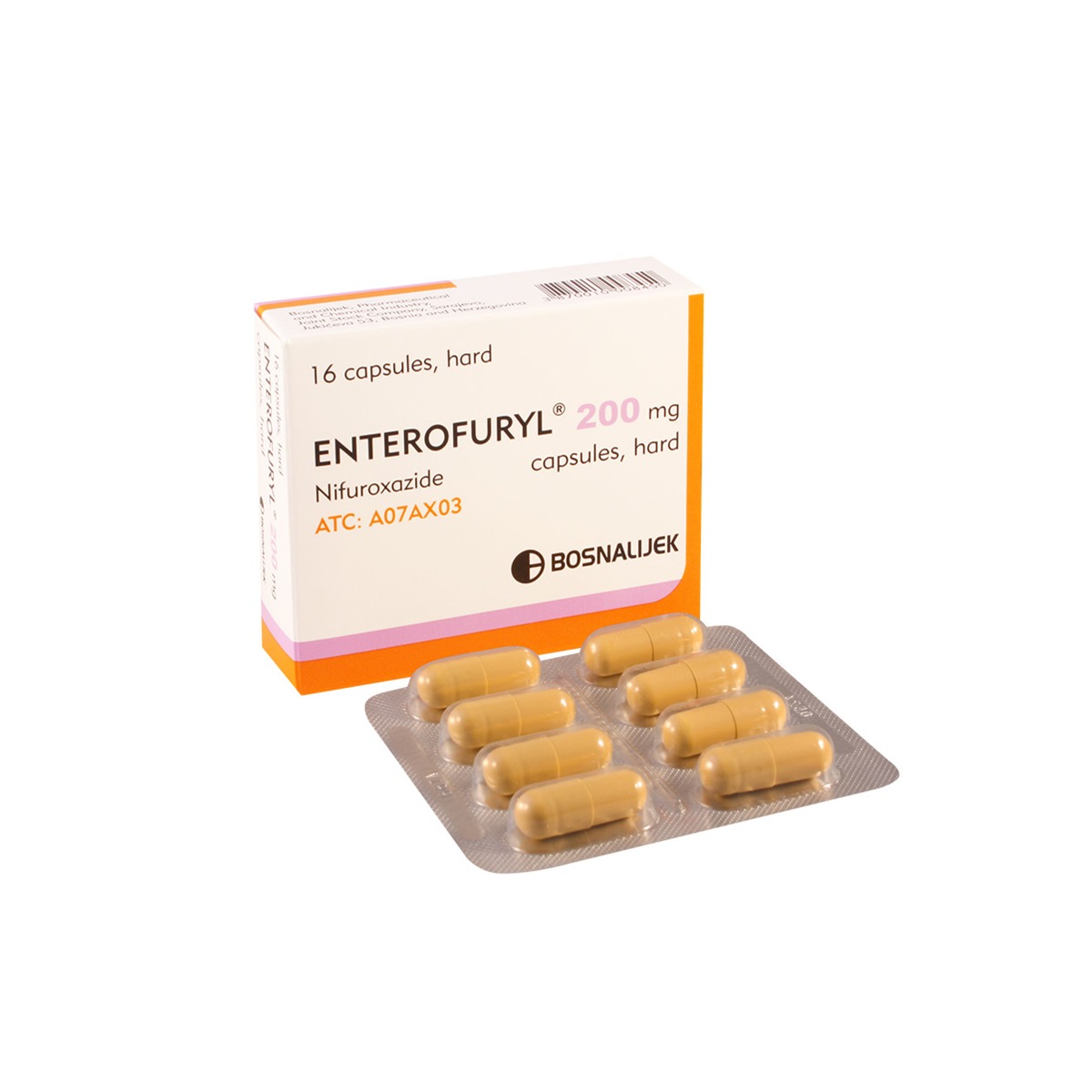 Enterofuryl - ენტეროფურილი 200მგ 16 კაფსულა
