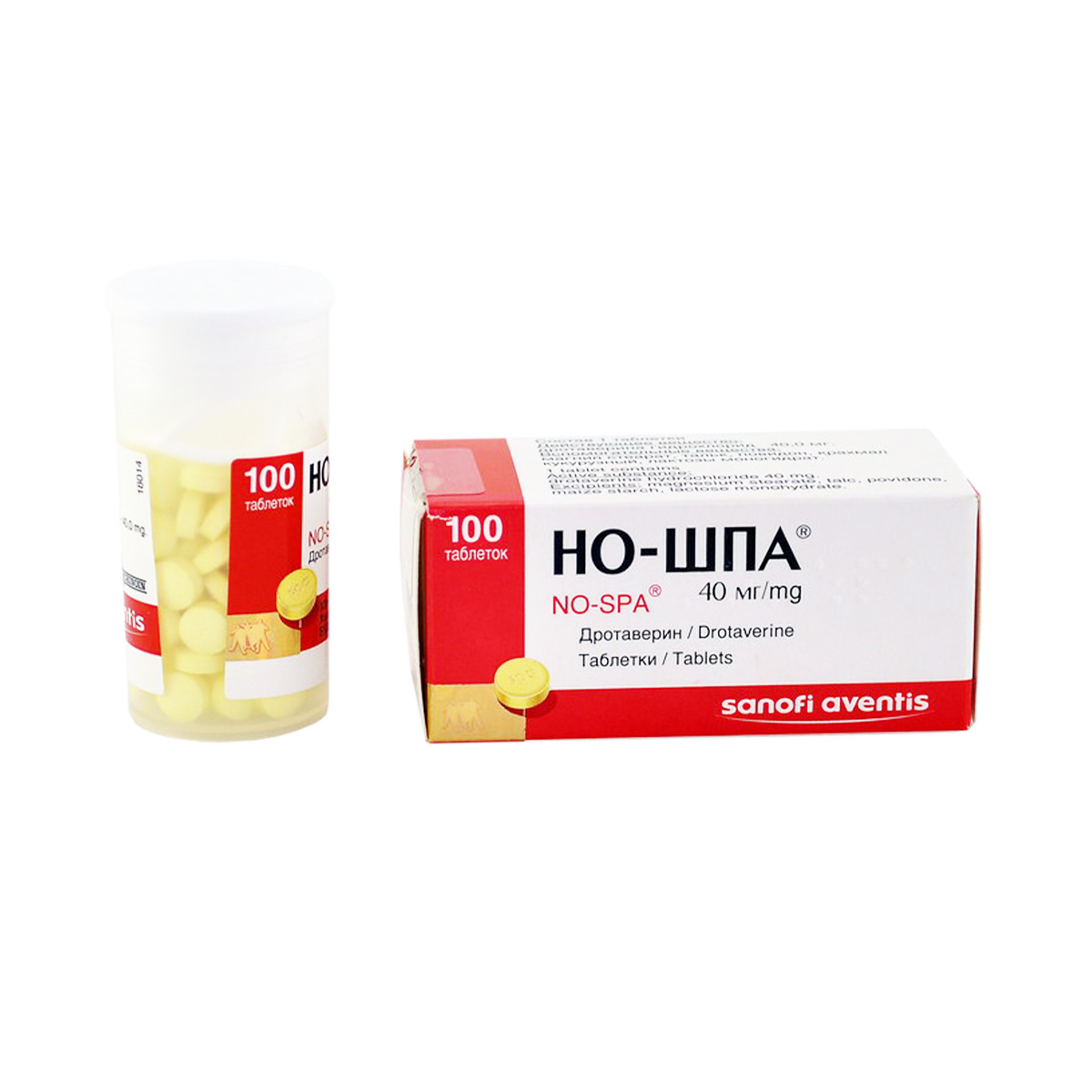 NoSpa - ნოშპა 40მგ 100 ტაბლეტი