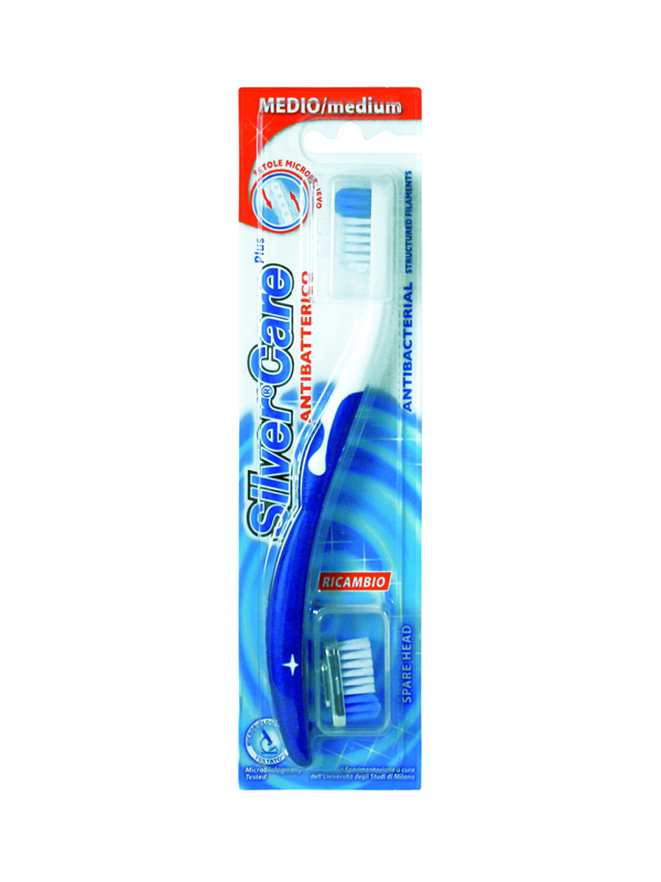 Silver care - სილვერქეა კბილის ჯაგრისი მედიუმი +სათადარიგო თავი 4337