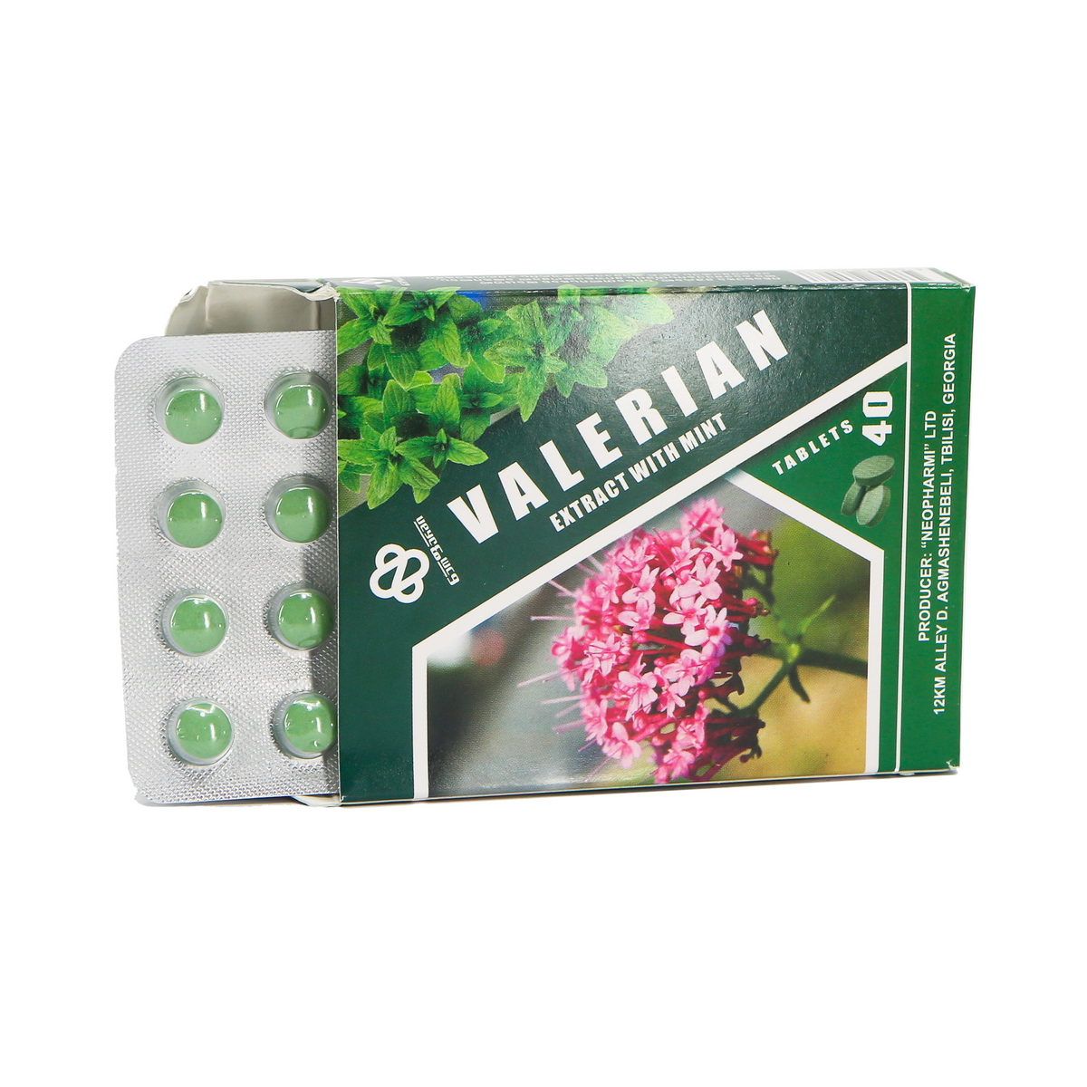 ვალერიანის ექსტრაქტი პიტნით 40 ტაბლეტი 2