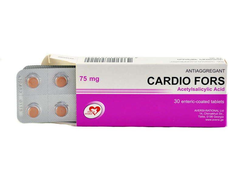 Cardio fors - კარდიო ფორსი 75მგ 30 ტაბლეტი