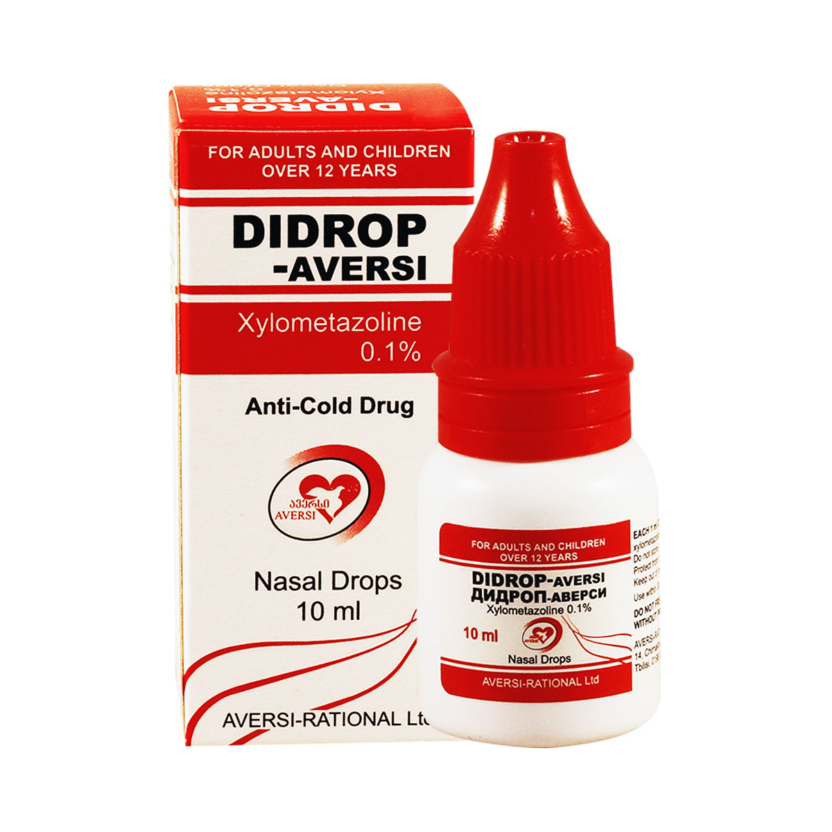 Didrop - დიდროფი 0.1% ცხვირის წვეთები 10მლ