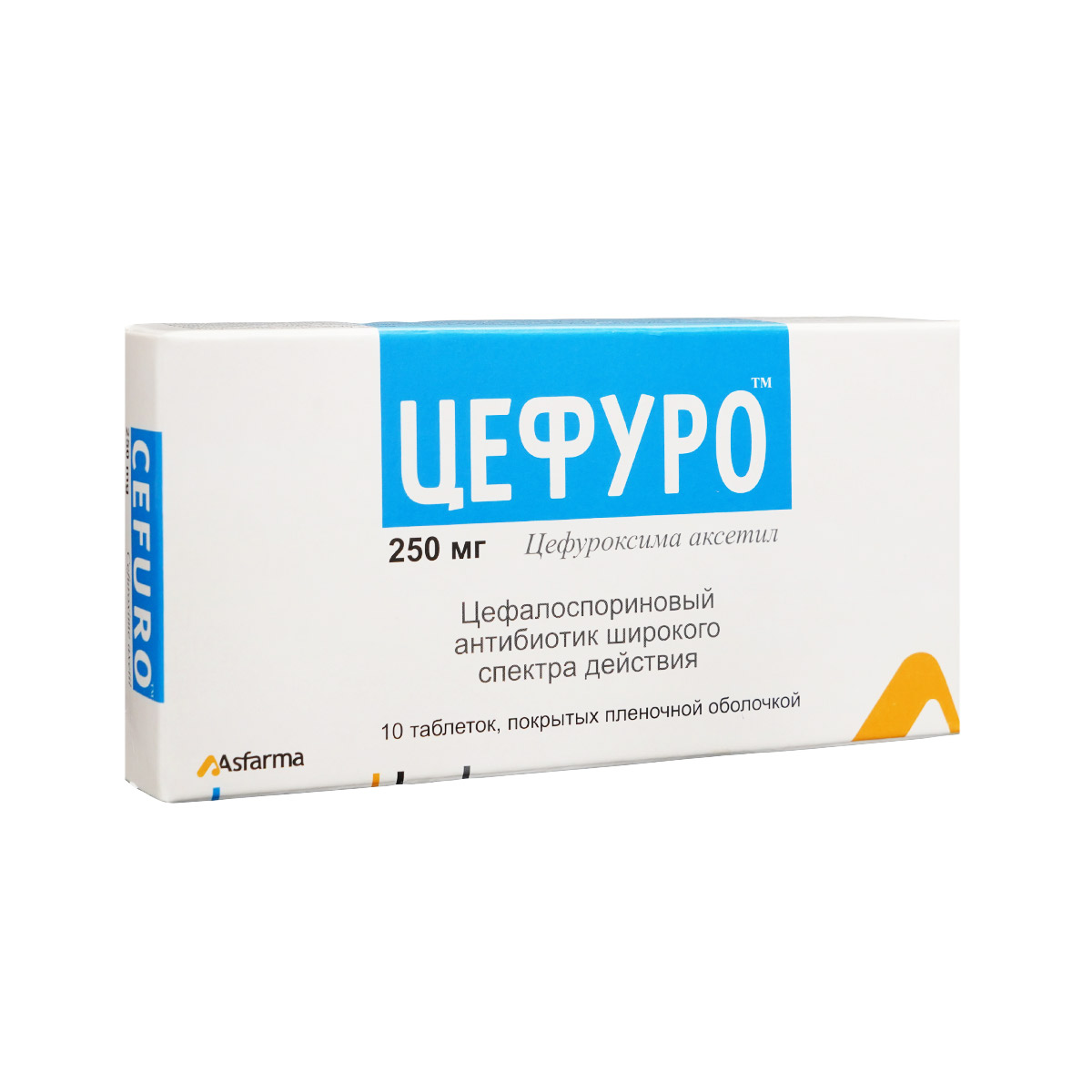 Cefuro - ცეფურო 250მგ 10ტაბლეტი
