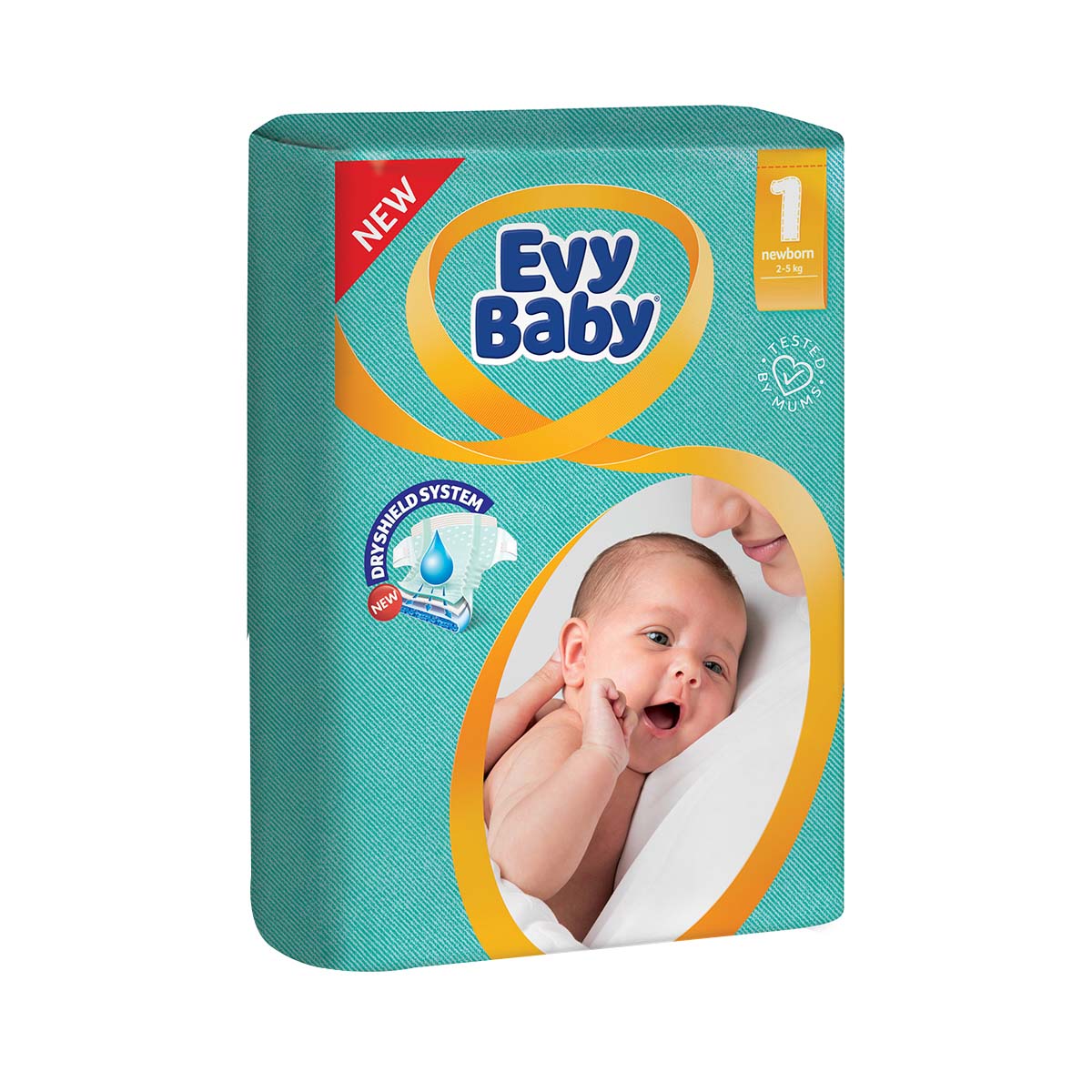 EVY BABY - ევი ბეიბი ბავშვის საფენი 2-5 კგ 44 ცალი  4856