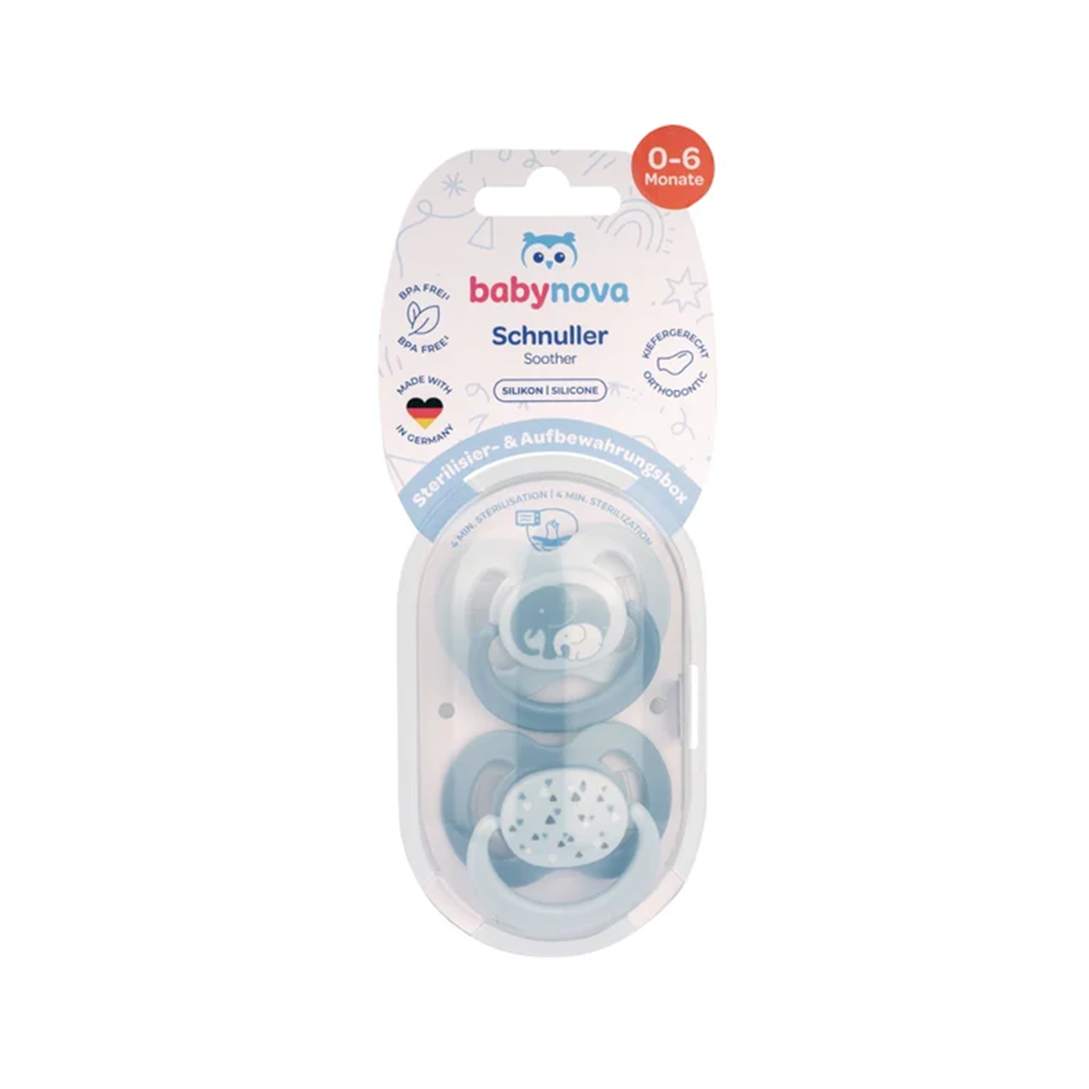 სილიკონის მატყუარა 2 ცალი 20004 ბეიბი ნოვა - Baby Nova 2