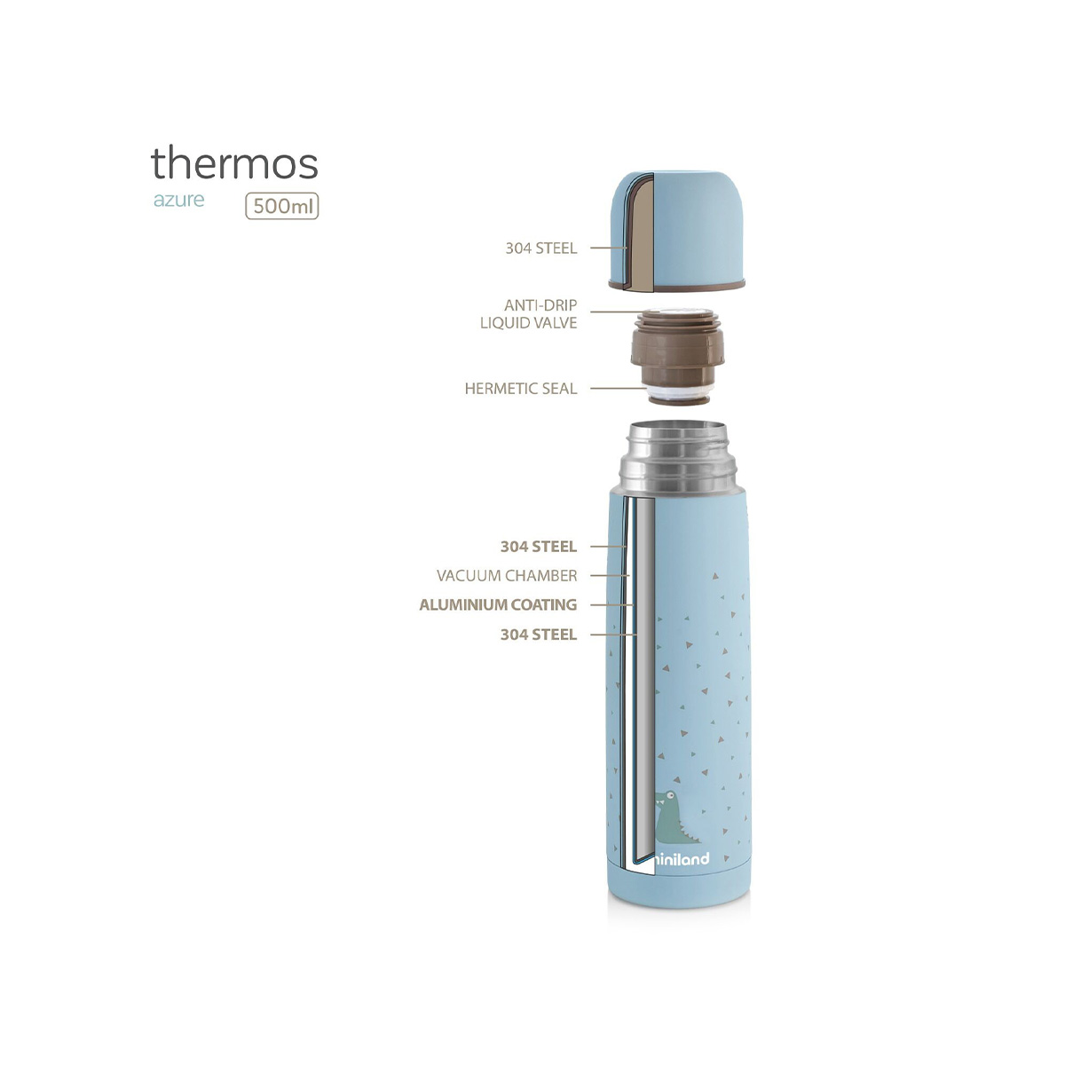 თერმოსი ლურჯი 500 მლ 2180 მინილენდი - Miniland 5