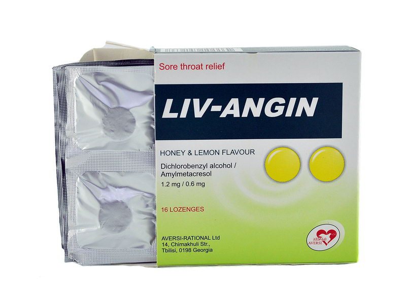 ლივ-ანგინი თაფლით და ლიმონით 16 ტაბლეტი