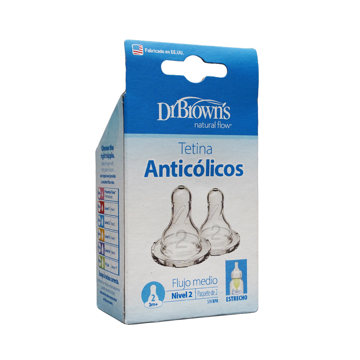 DrBrowns - დოქტორ ბრაუნი ბოთლის სილიკონის საწოვარა 2ცალი 0488