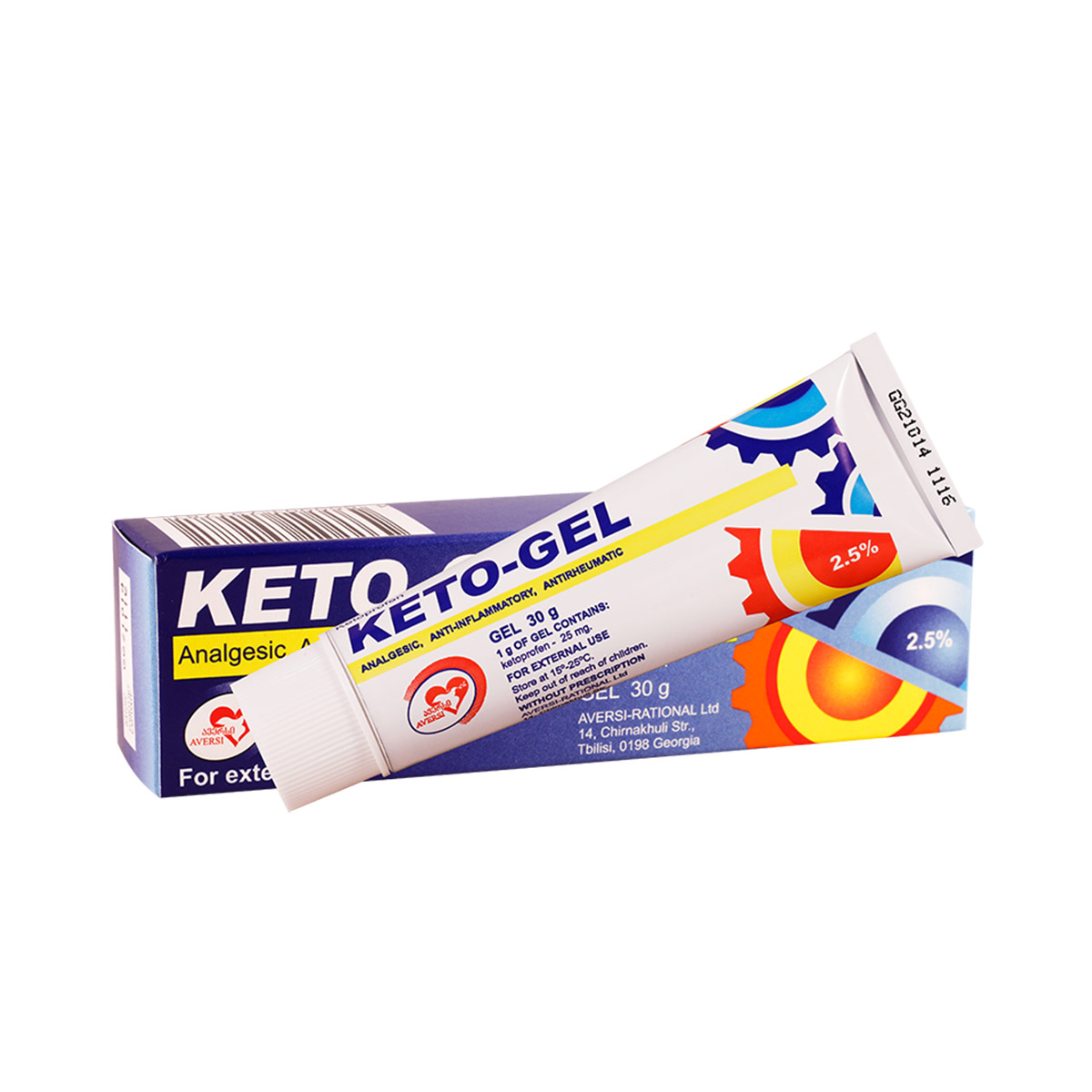 KETO-GEL - კეტო-გელი 2.5% 30გ გელი 1 ტუბი
