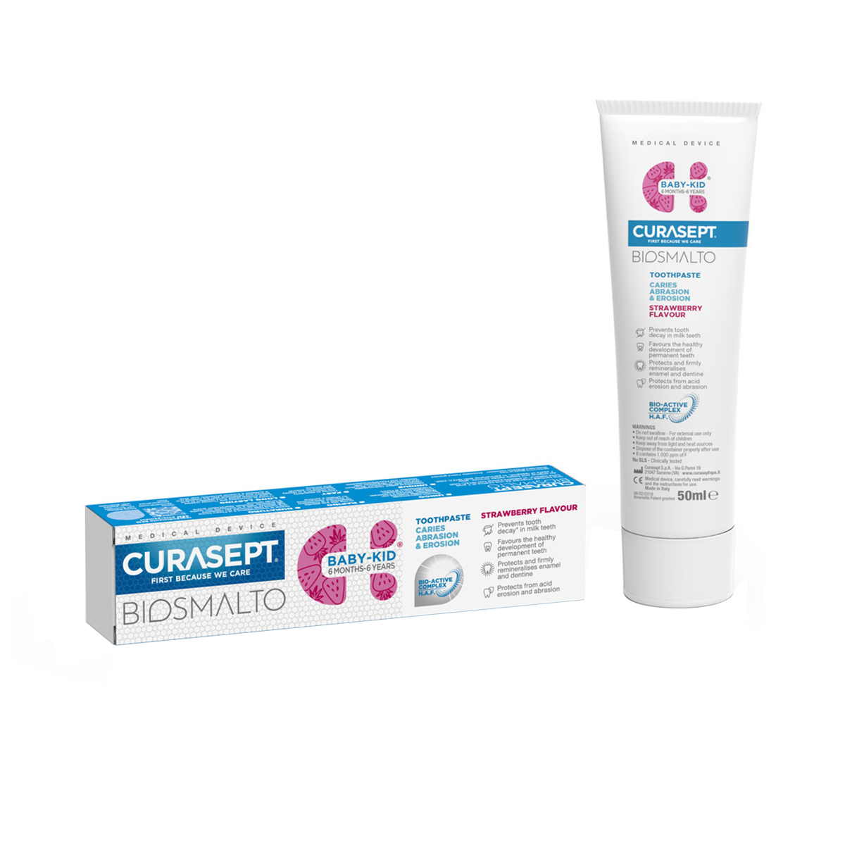 Curasept - კურასეპტი კბილის პასტა მარწყვის 6თ-6წ 50 მლ 1196