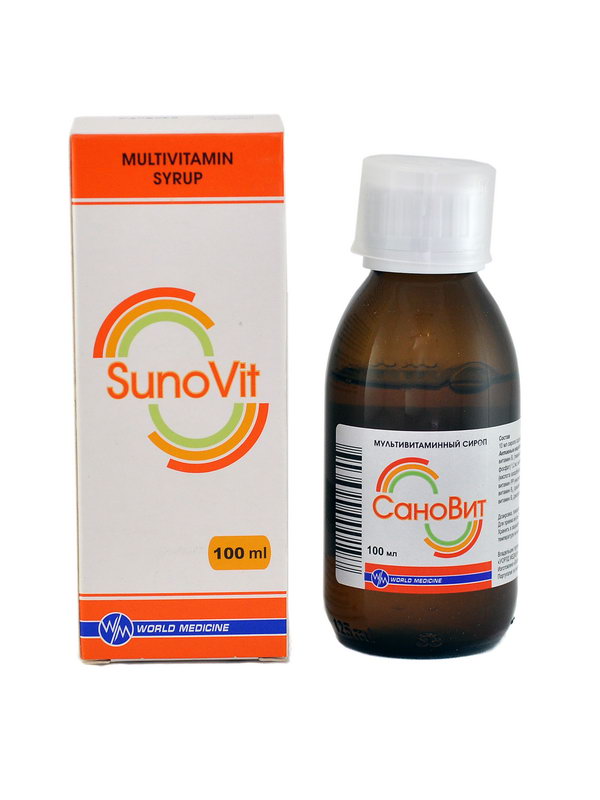 სანოვიტი სიროფი 100 მლ. ამპულა