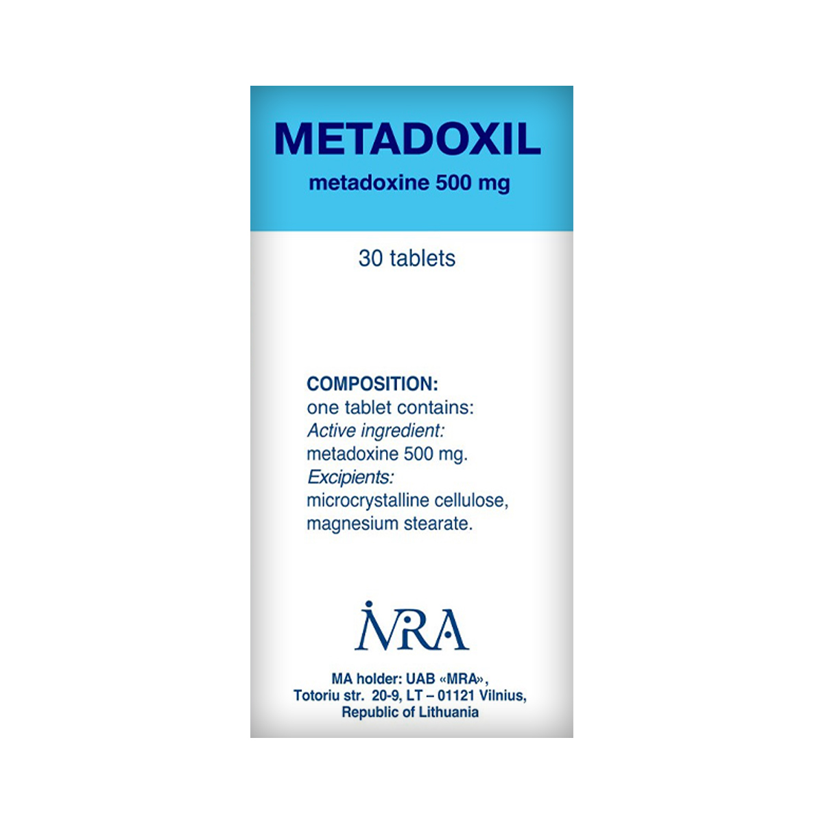 Metadoxil - მეტადოქსილი 500მგ 30 ტაბლეტი 2