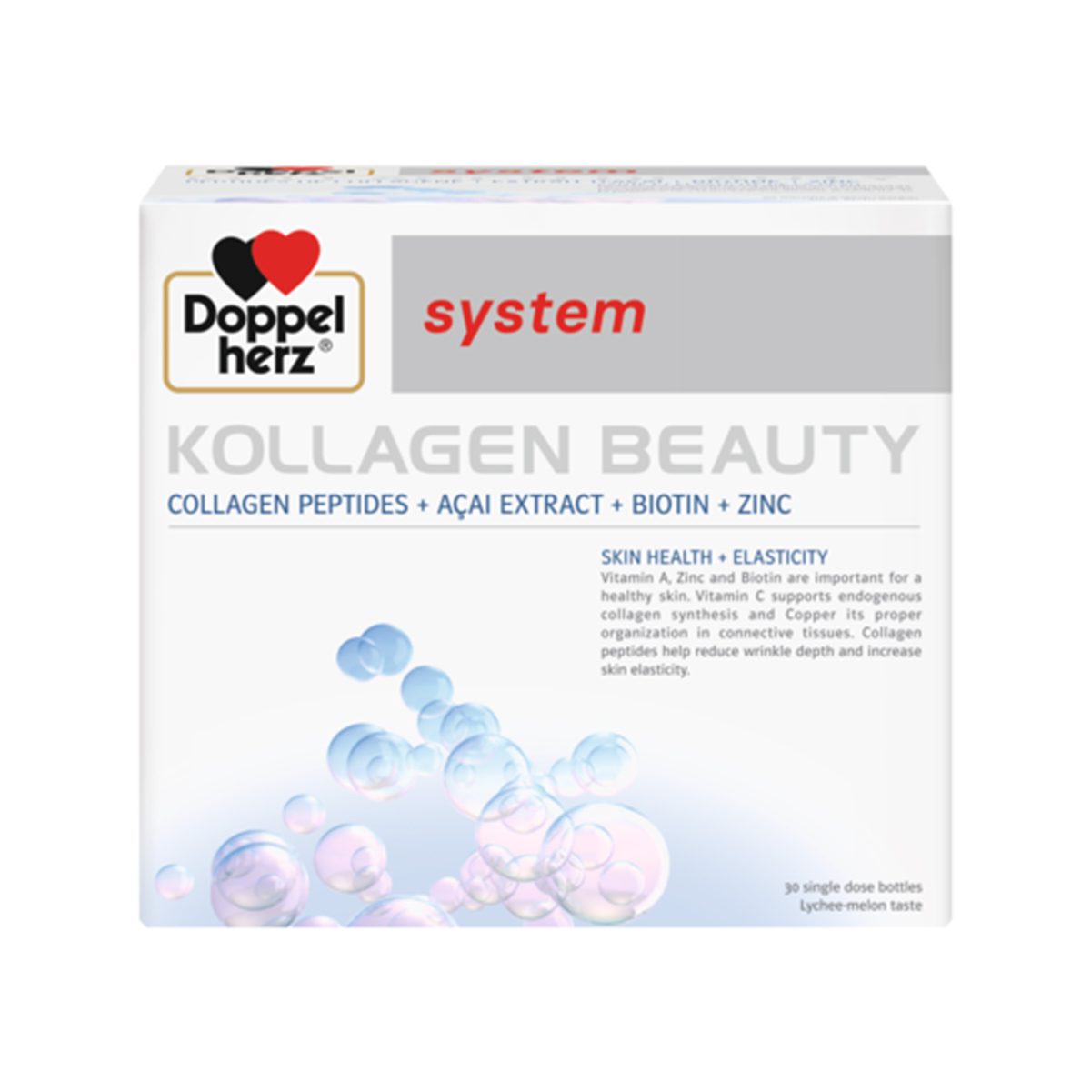 დოპელჰერც სისტემი - Doppelherz System კოლაგენ ბიუთი 30 ბოთლი
