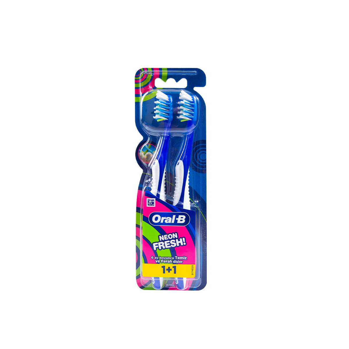 Oral-B - ორალ ბი კბილის ჯაგრისი Neon Fresh 2 ცალი 7758