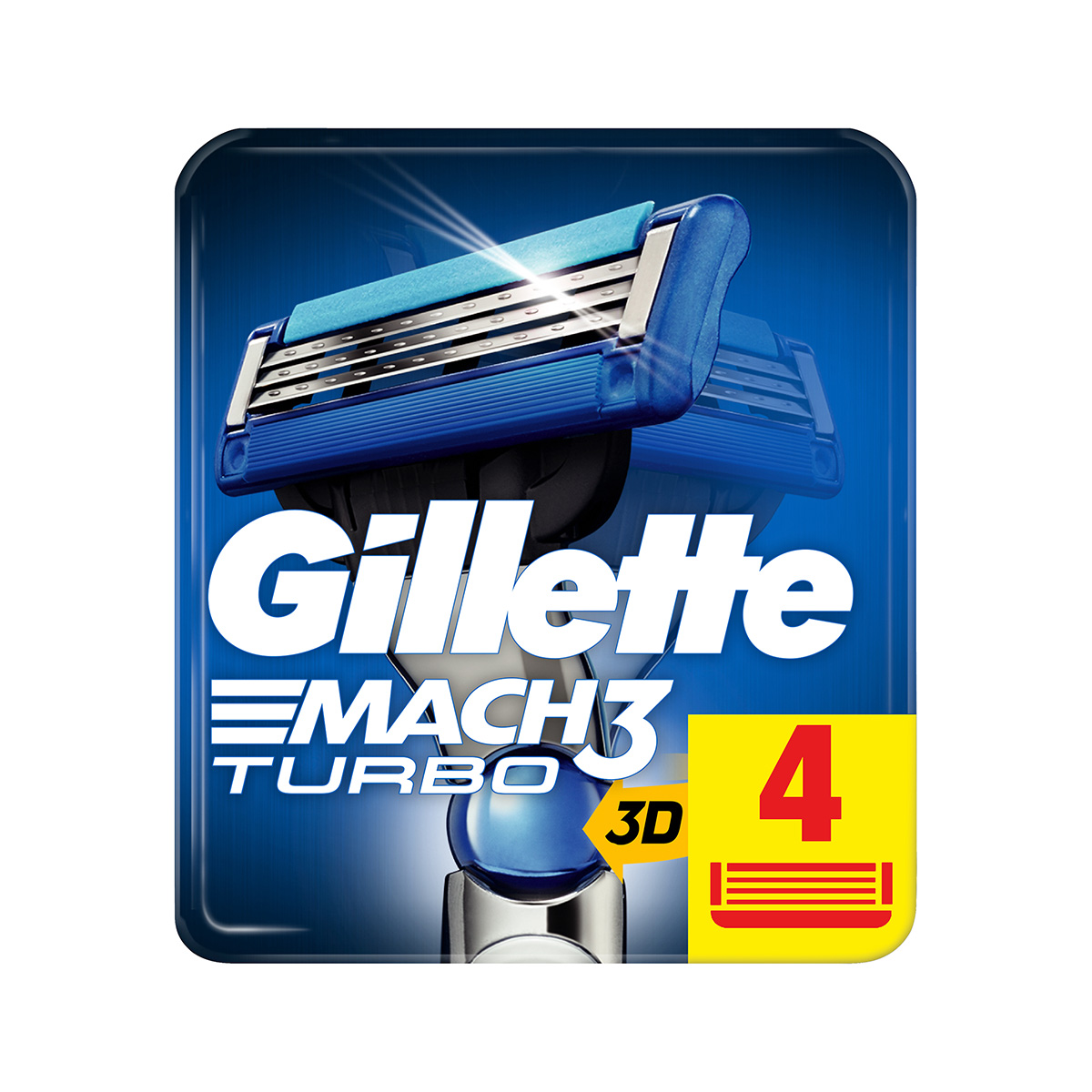 Gillette - ჯილეტი საპარსი პირი - მაჩ-3 ტურბო კარტრიჯი 4 ცალი 1306