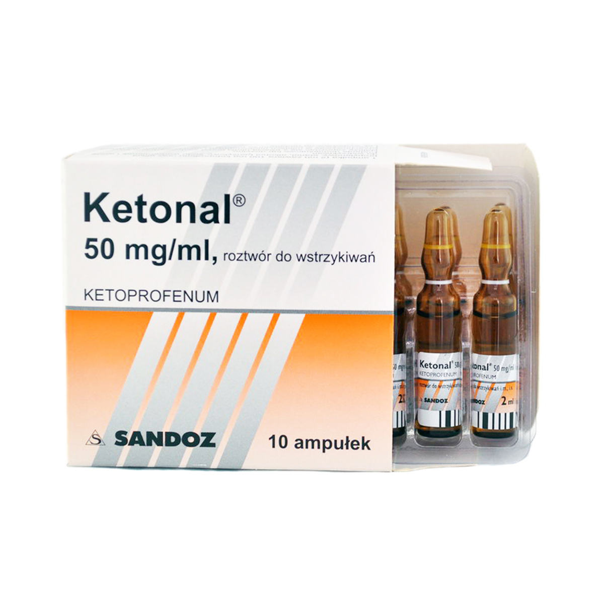 Ketonal  - კეტონალი 100მგ/2მლ. 10 ამპულა
