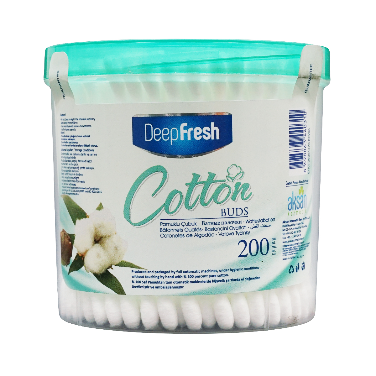 Deep Fresh - დიფ ფრეში ბამბიანი ჩხირი 200 ცალი 0310