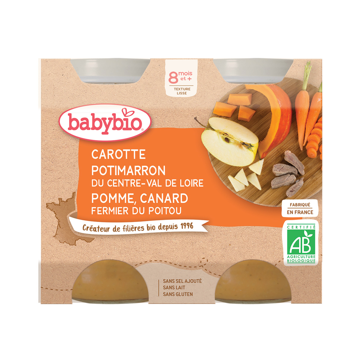 BabyBio - ბეიბი ბიო ლანჩ მენიუ იხვი 2 ცალი 0644