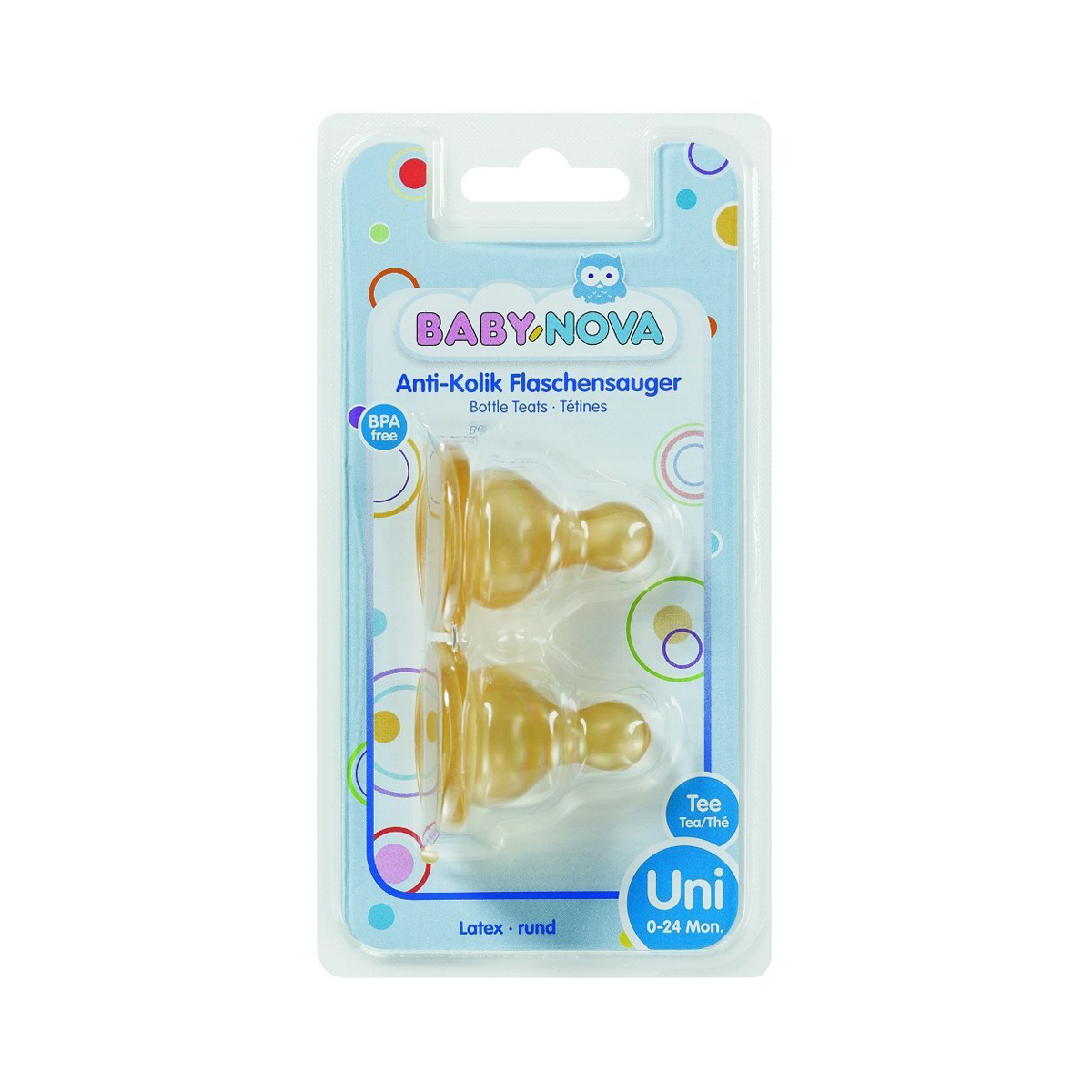 Baby Nova - ბეიბი ნოვა საწოვარა ლატექსის ჩაის 0-24 თვე 2 ცალი 14301 2