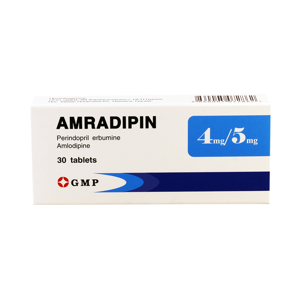 Amradipin - ამრადიპინი 4მგ/5მგ 30 ტაბლეტი