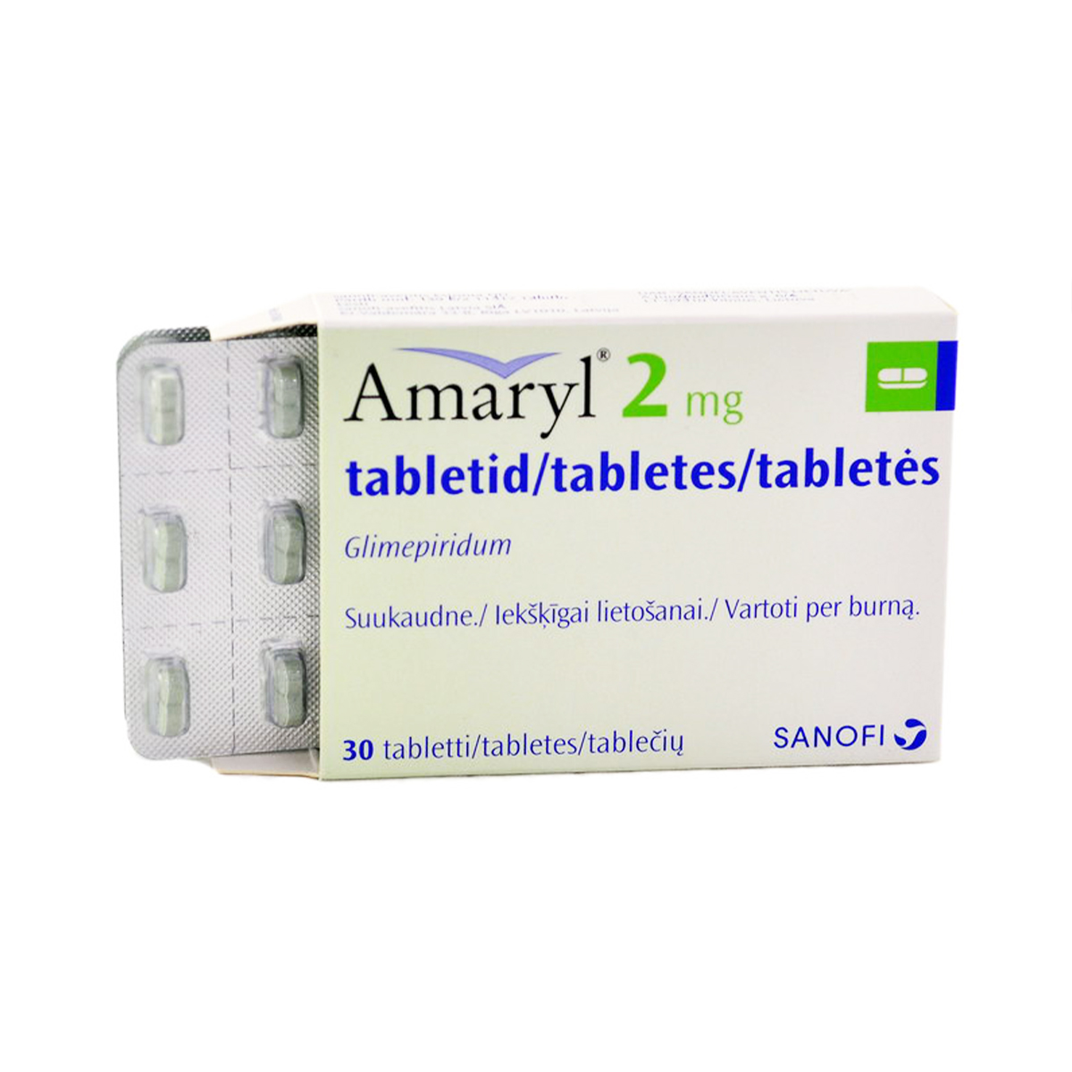 Amaryl - ამარილი 2 მგ. 30 ტაბლეტი