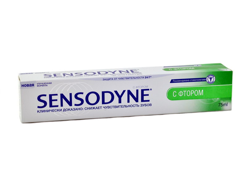 Sensodyne - სენსოდინი კბილის პასტა ფტორით 75მლ.