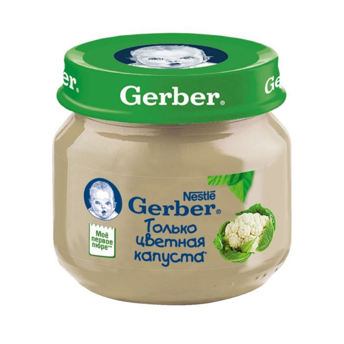 Gerber - გერბერი პიურე ყვავილოვანი კომბოსტო 80 გრ 8662