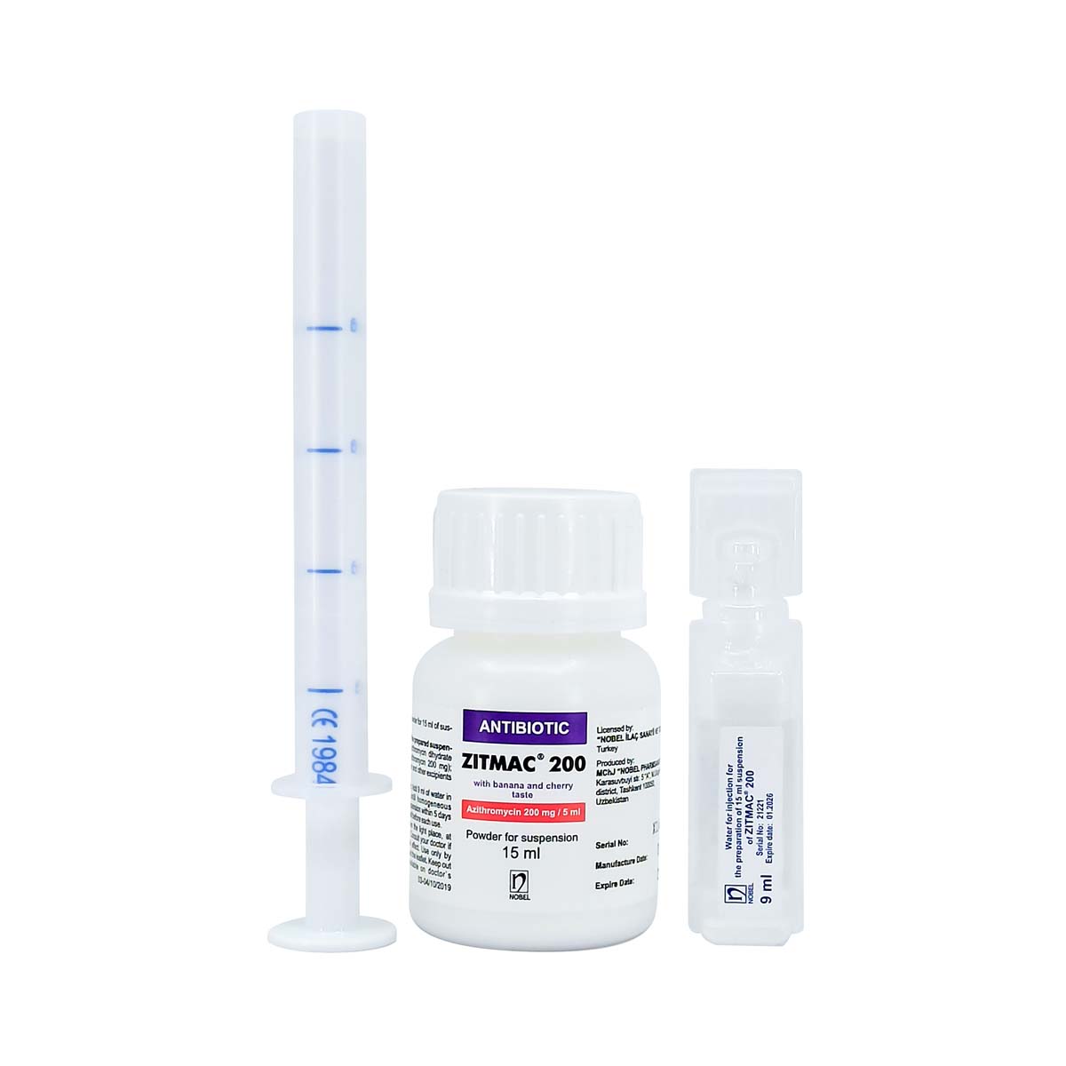 Zitmac - ზიტმაკი 200მგ/5მლ სუსპენზია 15მლ 2