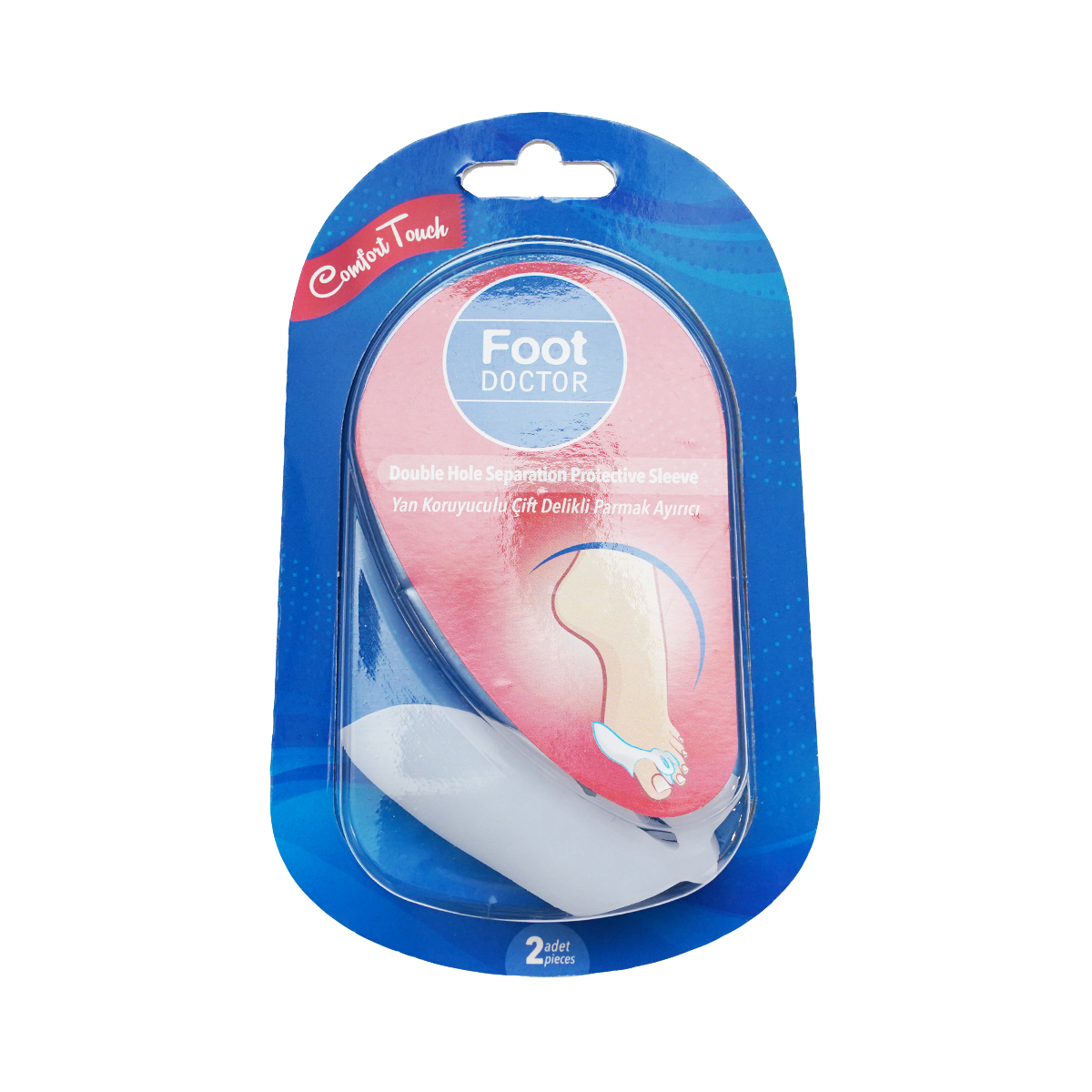 თითების გამყოფი 2 ნახვრეტიანი 2 ცალი ფუტ დოქტორ - Foot Doctor