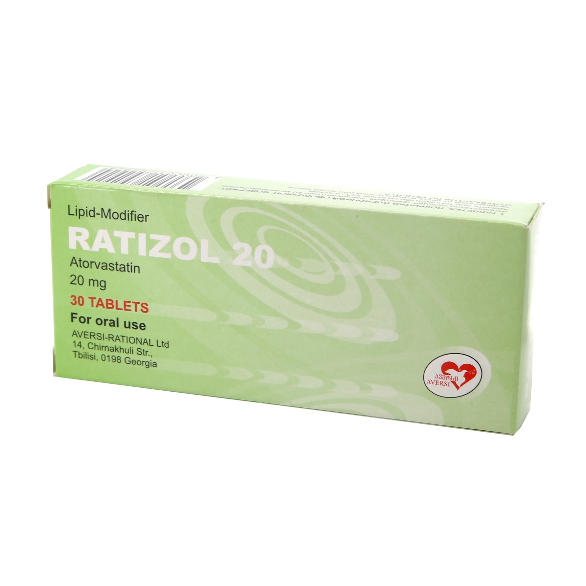 RATIZOL - რატიზოლი 20მგ 30 ტაბლეტი