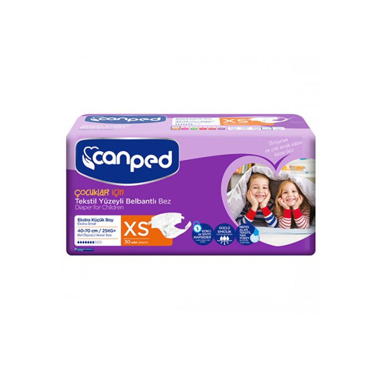 Canped - ქანპედი საფენი ექსტრა სმოლი 25+ კგ 30 ცალიანი 0486