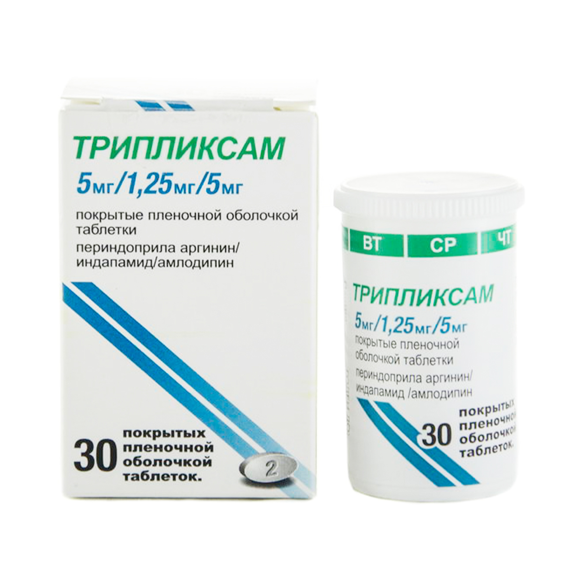 Triplixam - ტრიპლიქსამი 5/1.25/5მგ 30 ტაბლეტი