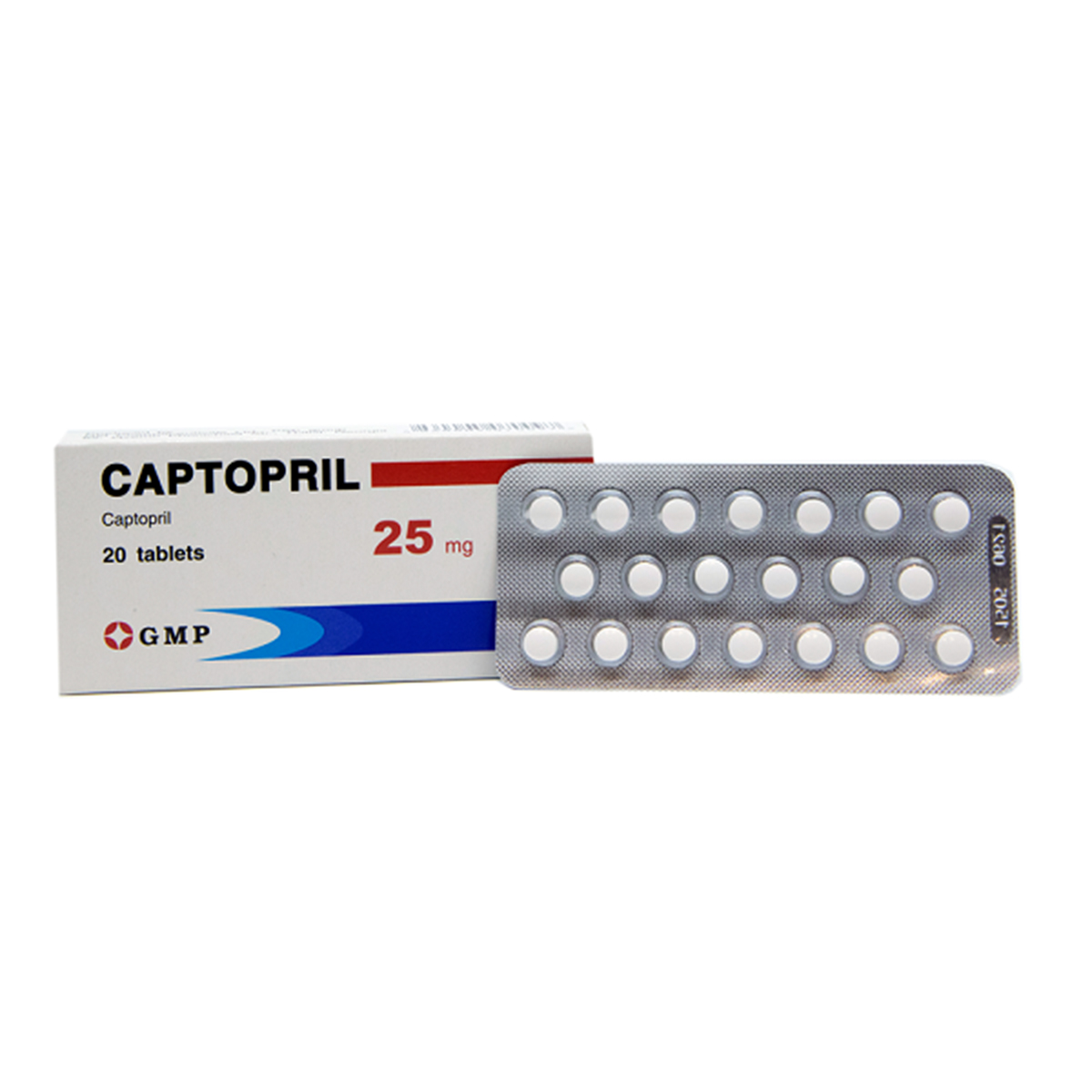 Captopril - კაპტოპრილი 25მგ 20 ტაბლეტი