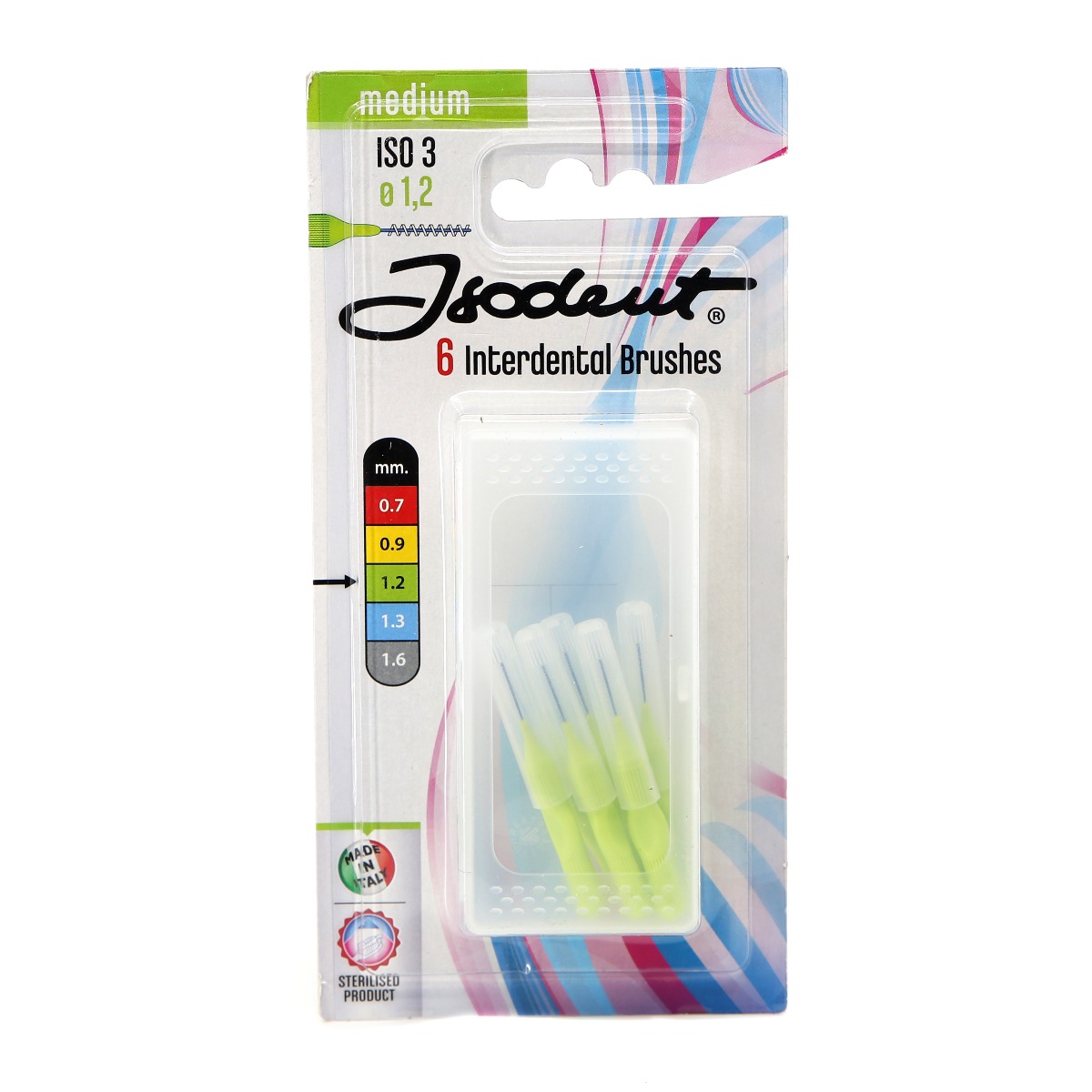 Isodent - ისოდენტი კბილის ჯაგრისი კბილთაშუა საშუალო 7124 2