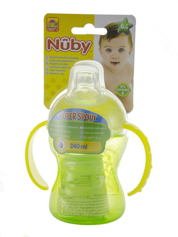 ნუბი - ჭიქა სახელურით და სილიკონის თავით