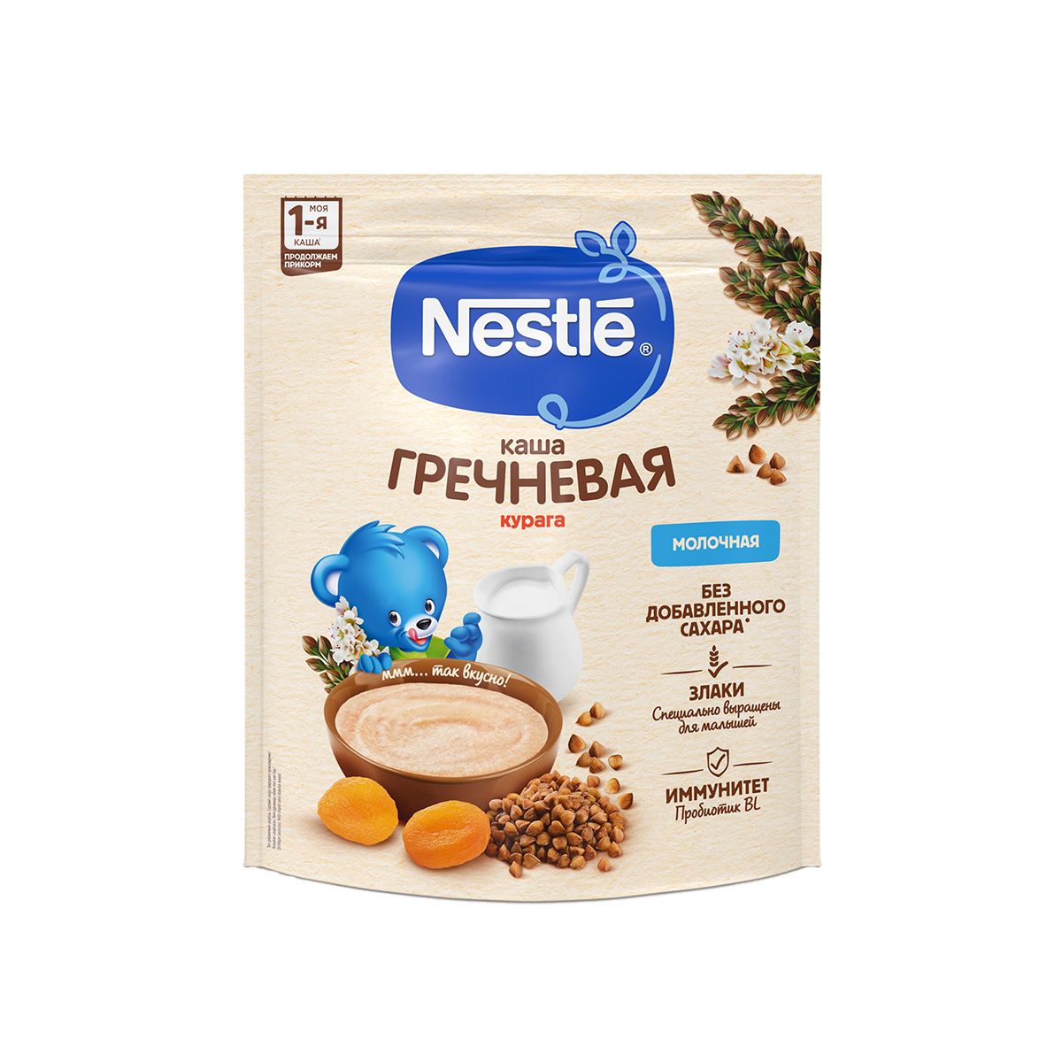 Nestle - ნესტლე რძიანი ფაფა წიწიბურა და გარგარი 3397