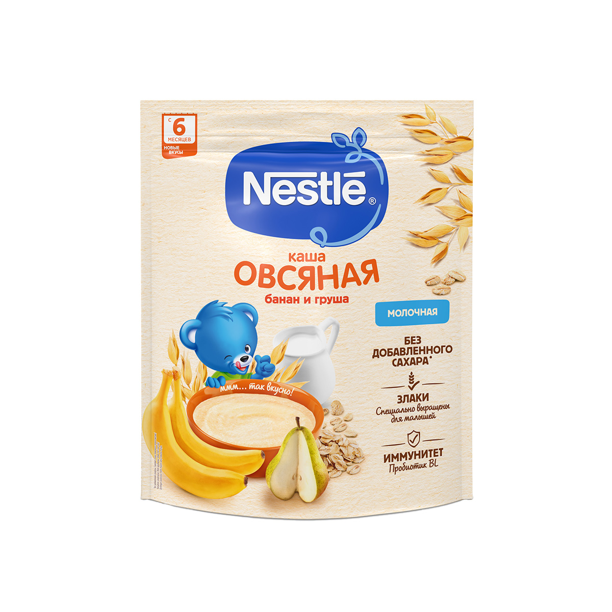 Nestle - ნესტლე რძიანი ფაფა შვრია, მსხალი და ბანანი 3410