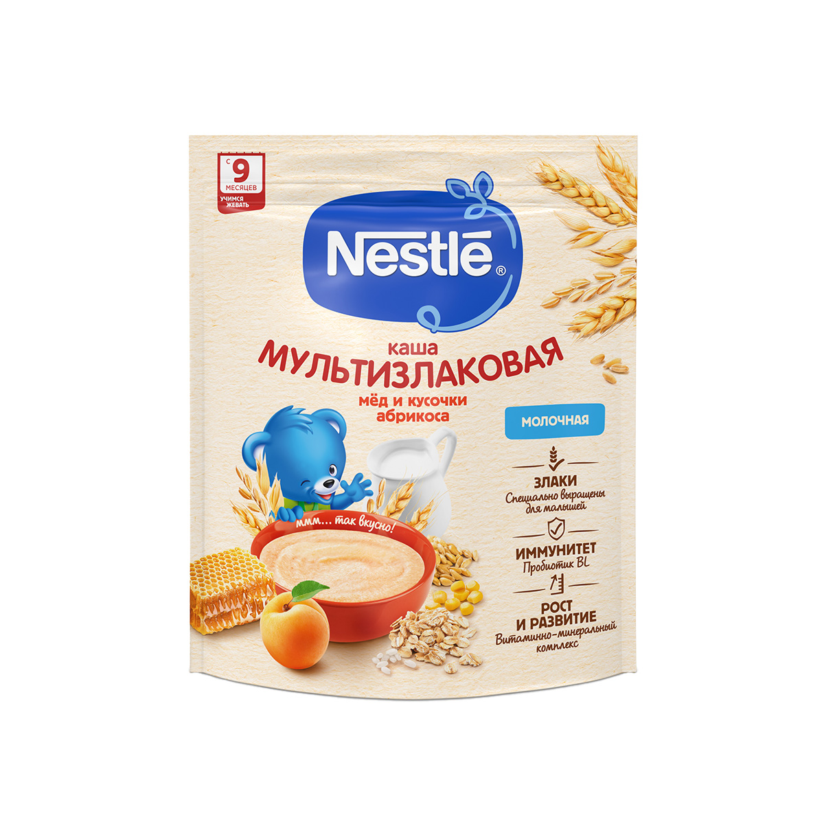 Nestle - ნესტლე რძიანი ფაფა 5 მარცვალი გარგარი და თაფლი 3472