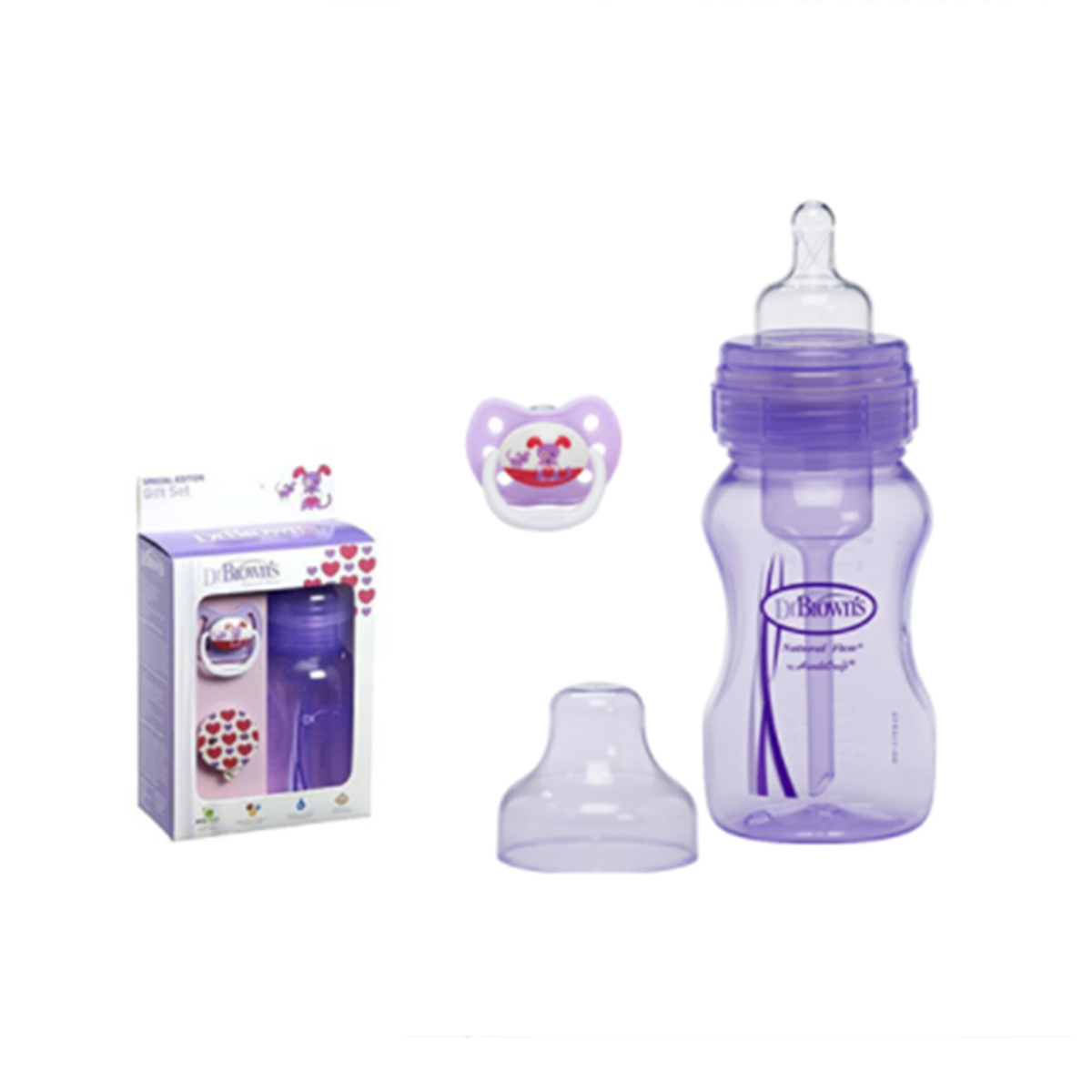 DrBrowns - დოქტორ ბრაუნი სასაჩუქრე ნაკრები იასამნისფერი 0054