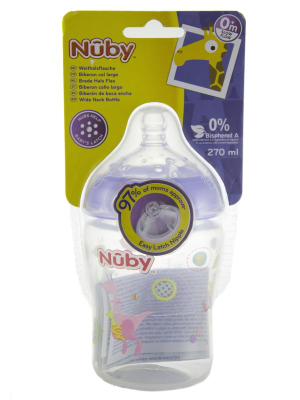 Nuby - ნუბი ბოთლის ნახატით 270მლ 1192