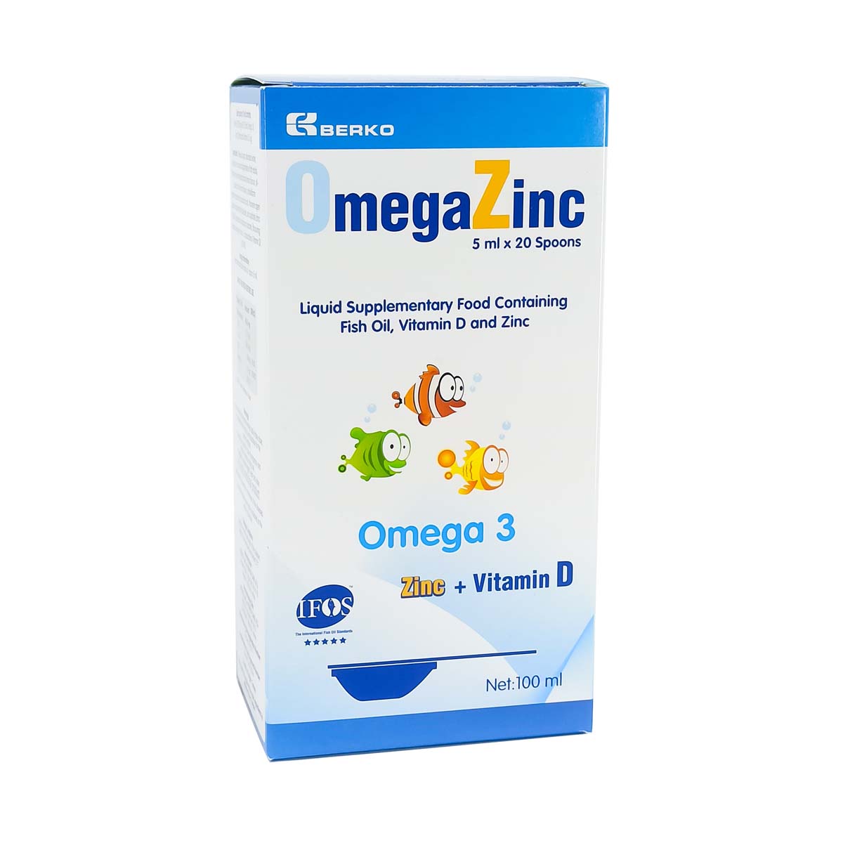 OmegaZinc - ომეგაცინკი სიროფი 5მლ 20 ფლაკონი