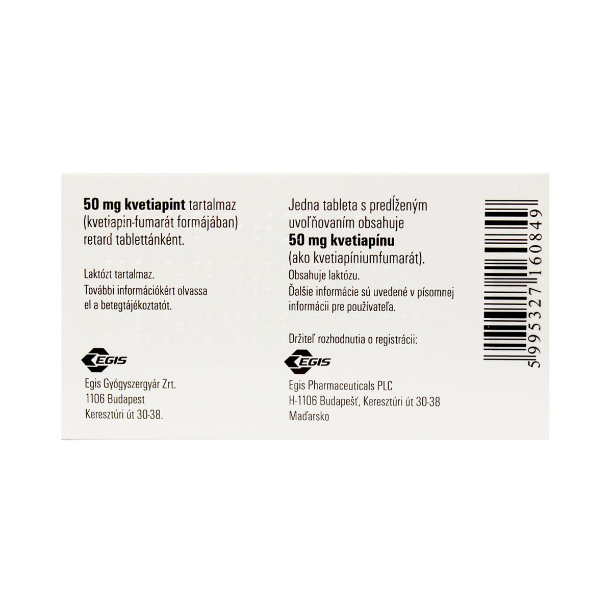 Ketilept - კეტილეპტი პროლონგი 50მგ 60 ტაბლეტი 2