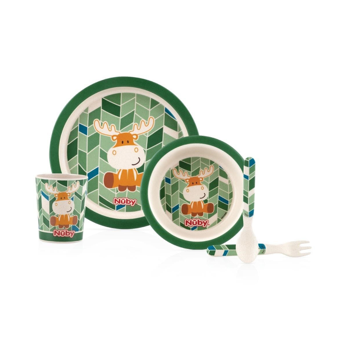 Nuby - ნუბი ბამბუკის ჭურჭლის ნაკრები 5498 4