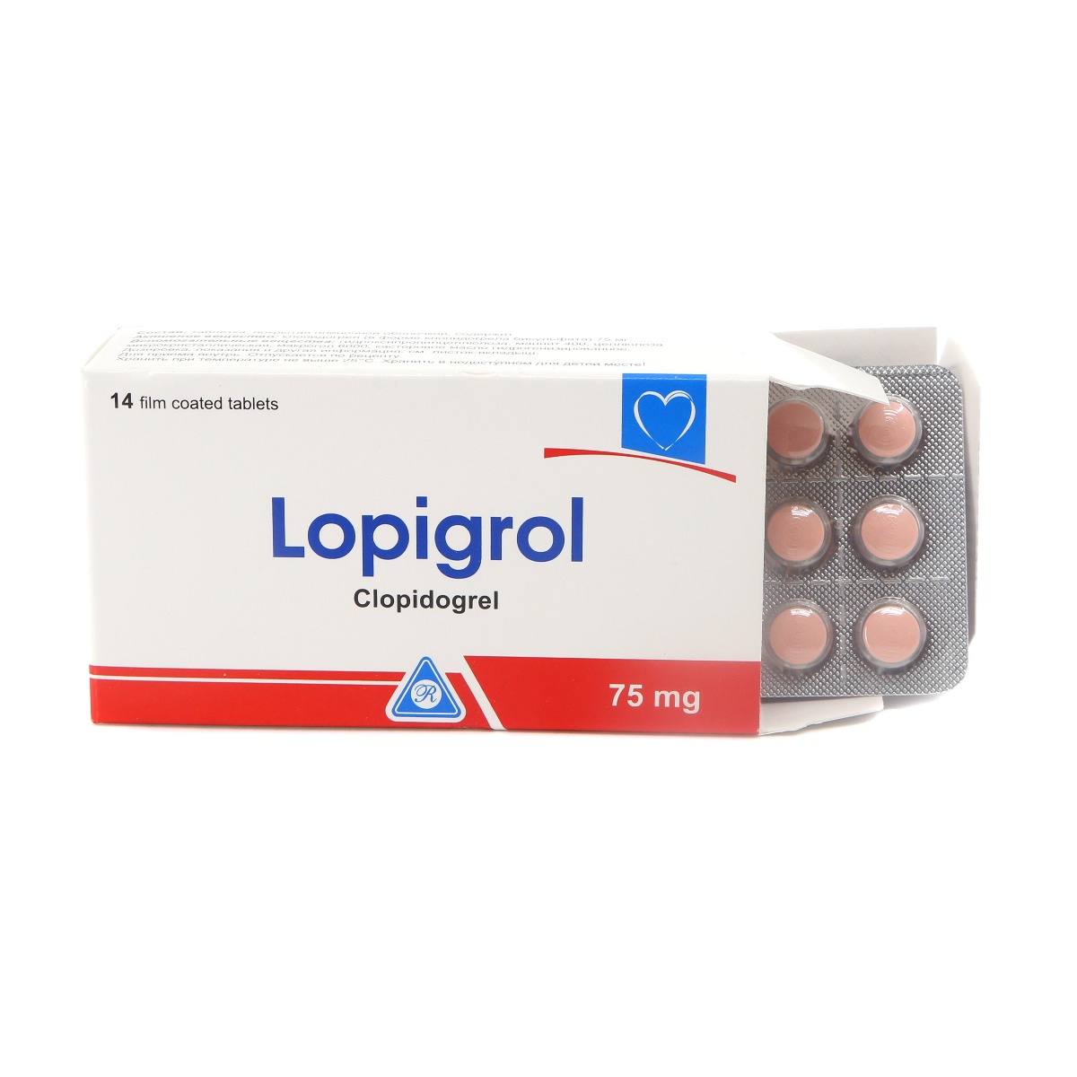 Lopigrol - ლოპიგროლი  75მგ  14 ტაბლეტი