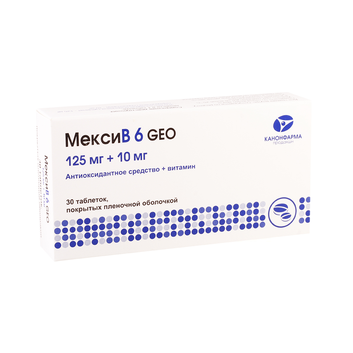 Mexi B6 - მექსი B6 125მგ+10მგ 30 ტაბლეტი