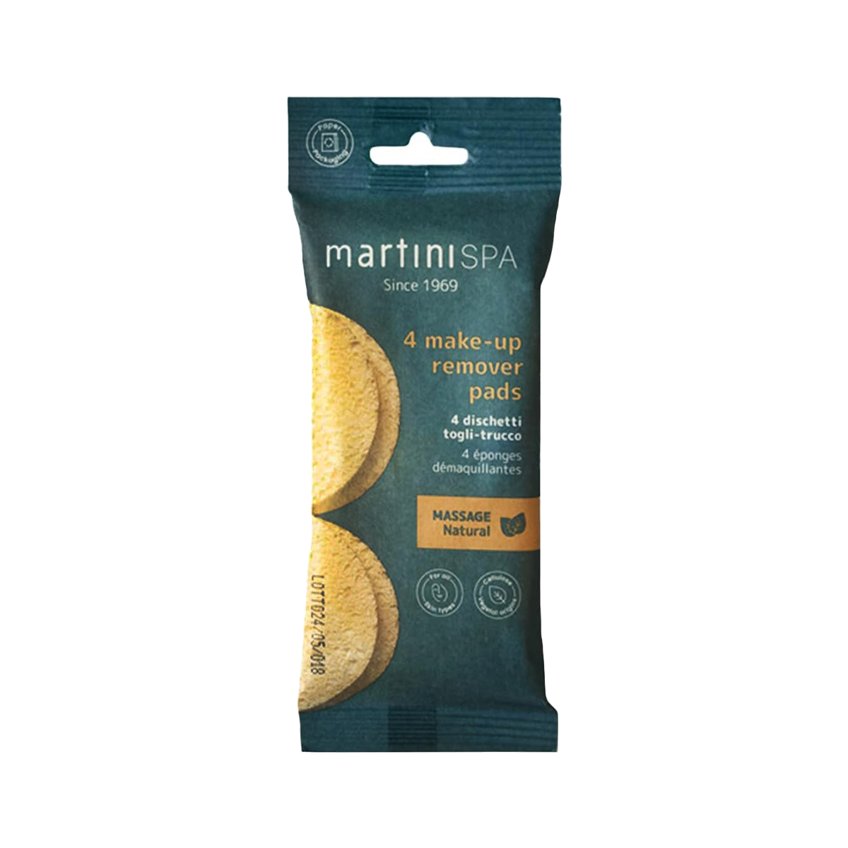 დემაკიაჟის ღრუბელი 4 ც CELLULOSE 1714 მარტინი სპა - Martini Spa